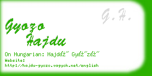 gyozo hajdu business card